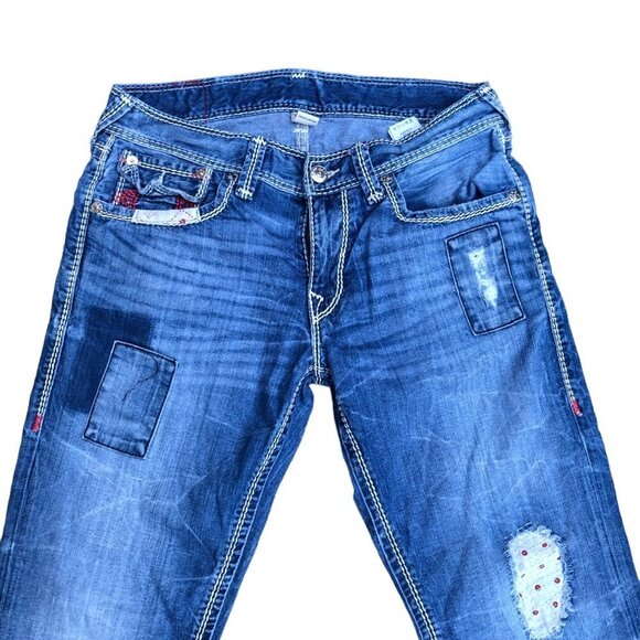 Vintage True Religion Jeans Size 32 STRAIGHT MEGA T Blue - Picture 5 of 8